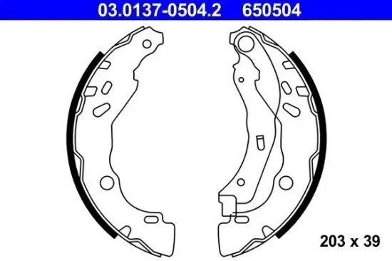 Bremsbackensatz ATE 03.0137-0504.2 Bild Bremsbackensatz ATE 03.0137-0504.2