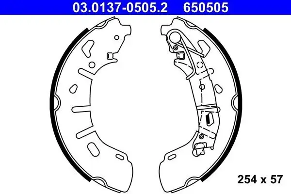 Bremsbackensatz ATE 03.0137-0505.2