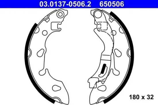 Bremsbackensatz ATE 03.0137-0506.2 Bild Bremsbackensatz ATE 03.0137-0506.2