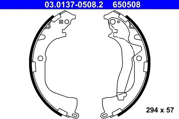 Bremsbackensatz Hinterachse ATE 03.0137-0508.2