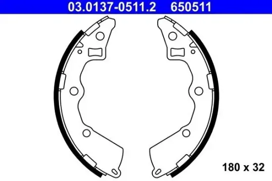 Bremsbackensatz ATE 03.0137-0511.2 Bild Bremsbackensatz ATE 03.0137-0511.2