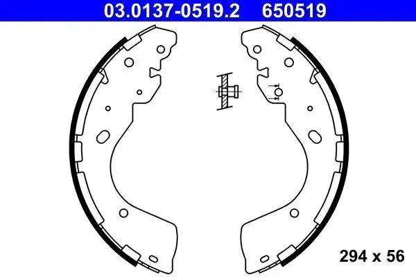 Bremsbackensatz ATE 03.0137-0519.2