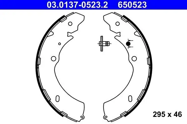 Bremsbackensatz Hinterachse ATE 03.0137-0523.2