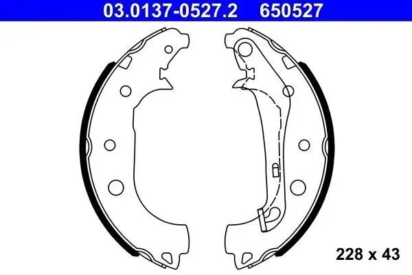 Bremsbackensatz ATE 03.0137-0527.2