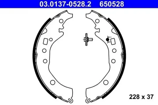 Bremsbackensatz Hinterachse ATE 03.0137-0528.2 Bild Bremsbackensatz Hinterachse ATE 03.0137-0528.2