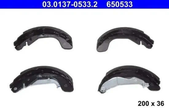 Bremsbackensatz Hinterachse ATE 03.0137-0533.2 Bild Bremsbackensatz Hinterachse ATE 03.0137-0533.2