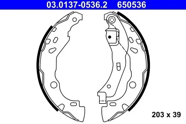 Bremsbackensatz ATE 03.0137-0536.2