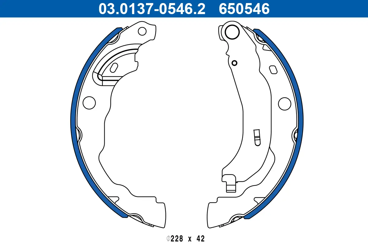 Bremsbackensatz Hinterachse ATE 03.0137-0546.2