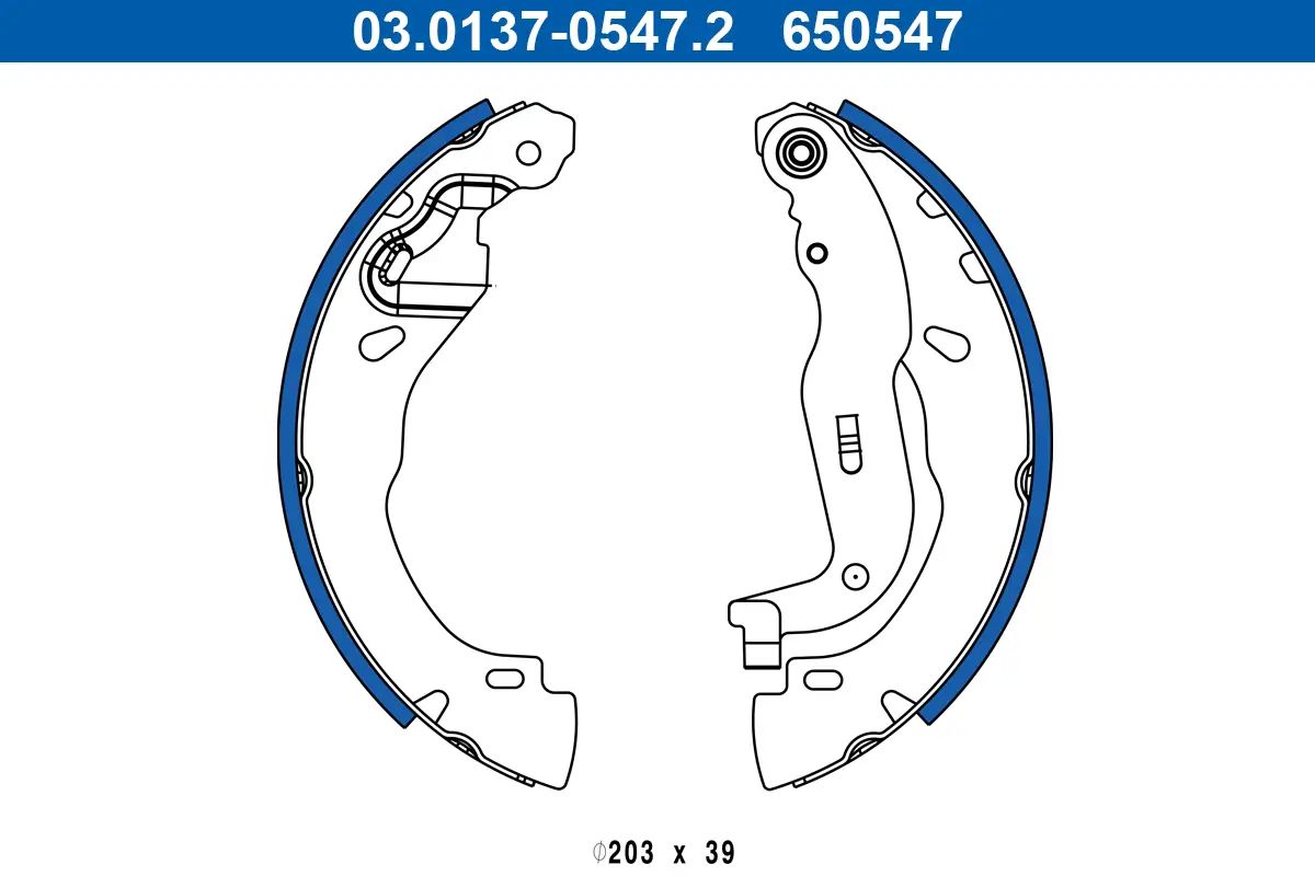 Bremsbackensatz Hinterachse ATE 03.0137-0547.2