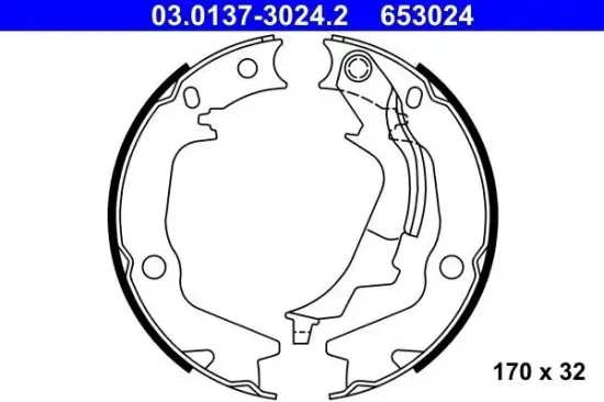 Bremsbackensatz, Feststellbremse ATE 03.0137-3024.2 Bild Bremsbackensatz, Feststellbremse ATE 03.0137-3024.2