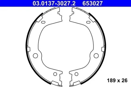 Bremsbackensatz, Feststellbremse Hinterachse ATE 03.0137-3027.2 Bild Bremsbackensatz, Feststellbremse Hinterachse ATE 03.0137-3027.2