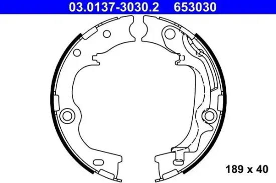 Bremsbackensatz, Feststellbremse ATE 03.0137-3030.2 Bild Bremsbackensatz, Feststellbremse ATE 03.0137-3030.2