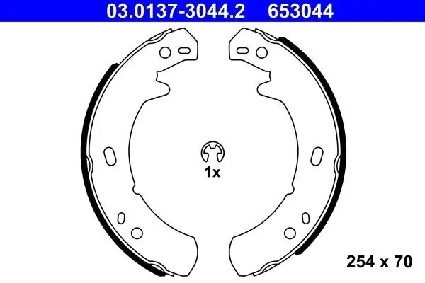 Bremsbackensatz, Feststellbremse ATE 03.0137-3044.2