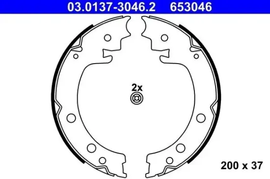 Bremsbackensatz, Feststellbremse Hinterachse ATE 03.0137-3046.2 Bild Bremsbackensatz, Feststellbremse Hinterachse ATE 03.0137-3046.2