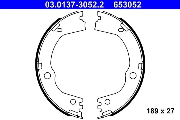 Bremsbackensatz, Feststellbremse Hinterachse ATE 03.0137-3052.2