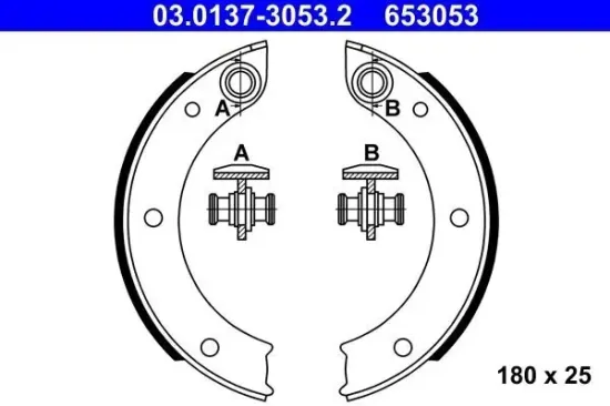 Bremsbackensatz, Feststellbremse ATE 03.0137-3053.2 Bild Bremsbackensatz, Feststellbremse ATE 03.0137-3053.2