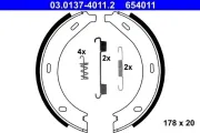 Bremsbackensatz, Feststellbremse Hinterachse ATE 03.0137-4011.2