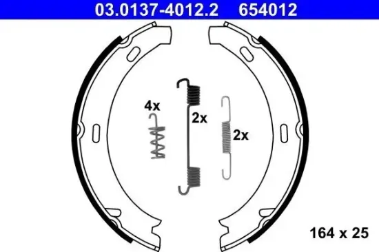 Bremsbackensatz, Feststellbremse Hinterachse ATE 03.0137-4012.2 Bild Bremsbackensatz, Feststellbremse Hinterachse ATE 03.0137-4012.2
