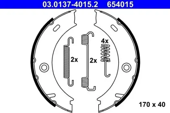 Bremsbackensatz, Feststellbremse Hinterachse ATE 03.0137-4015.2 Bild Bremsbackensatz, Feststellbremse Hinterachse ATE 03.0137-4015.2