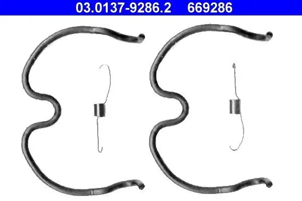 Zubehörsatz, Bremsbacken Hinterachse ATE 03.0137-9286.2