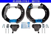 Bremsbackensatz Hinterachse ATE 03.0520-1119.3