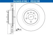 Bremsscheibe Vorderachse ATE 24.0432-0195.1