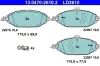 Bremsbelagsatz, Scheibenbremse Vorderachse ATE 13.0470-2610.2 Bild Bremsbelagsatz, Scheibenbremse Vorderachse ATE 13.0470-2610.2
