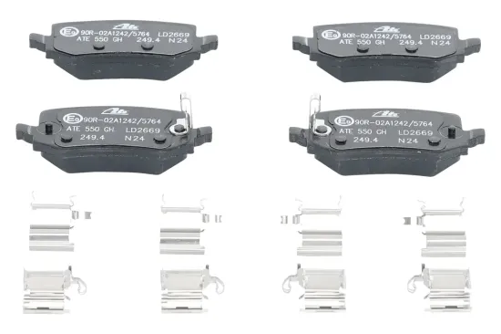 Bremsbelagsatz, Scheibenbremse Hinterachse ATE 13.0470-2669.2 Bild Bremsbelagsatz, Scheibenbremse Hinterachse ATE 13.0470-2669.2