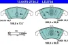 Bremsbelagsatz, Scheibenbremse ATE 13.0470-2734.2 Bild Bremsbelagsatz, Scheibenbremse ATE 13.0470-2734.2