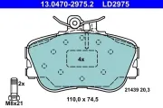 Bremsbelagsatz, Scheibenbremse ATE 13.0470-2975.2