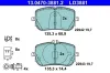 Bremsbelagsatz, Scheibenbremse Vorderachse ATE 13.0470-3881.2 Bild Bremsbelagsatz, Scheibenbremse Vorderachse ATE 13.0470-3881.2