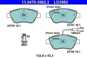 Bremsbelagsatz, Scheibenbremse ATE 13.0470-3982.2