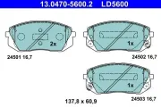 Bremsbelagsatz, Scheibenbremse ATE 13.0470-5600.2