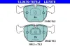Bremsbelagsatz, Scheibenbremse Vorderachse ATE 13.0470-7078.2 Bild Bremsbelagsatz, Scheibenbremse Vorderachse ATE 13.0470-7078.2