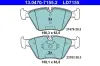 Bremsbelagsatz, Scheibenbremse Vorderachse ATE 13.0470-7155.2