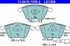 Bremsbelagsatz, Scheibenbremse ATE 13.0470-7200.2 Bild Bremsbelagsatz, Scheibenbremse ATE 13.0470-7200.2