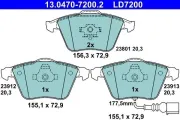 Bremsbelagsatz, Scheibenbremse ATE 13.0470-7200.2