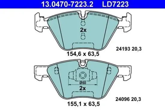 Bremsbelagsatz, Scheibenbremse ATE 13.0470-7223.2 Bild Bremsbelagsatz, Scheibenbremse ATE 13.0470-7223.2