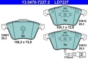 Bremsbelagsatz, Scheibenbremse ATE 13.0470-7227.2