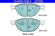 Bremsbelagsatz, Scheibenbremse Vorderachse ATE 13.0470-7239.2