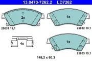 Bremsbelagsatz, Scheibenbremse ATE 13.0470-7262.2