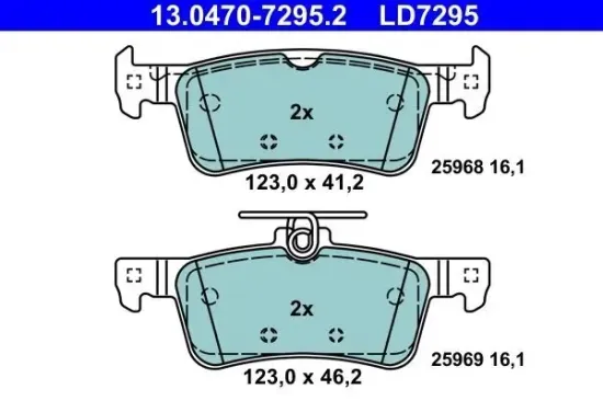 Bremsbelagsatz, Scheibenbremse ATE 13.0470-7295.2 Bild Bremsbelagsatz, Scheibenbremse ATE 13.0470-7295.2