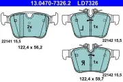 Bremsbelagsatz, Scheibenbremse ATE 13.0470-7326.2