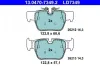 Bremsbelagsatz, Scheibenbremse Hinterachse ATE 13.0470-7349.2