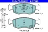 Bremsbelagsatz, Scheibenbremse Vorderachse ATE 13.0470-7360.2 Bild Bremsbelagsatz, Scheibenbremse Vorderachse ATE 13.0470-7360.2