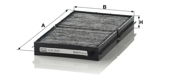 Filter, Innenraumluft unterhalb des Handschuhfaches MANN-FILTER CUK 2033-2 Bild Filter, Innenraumluft unterhalb des Handschuhfaches MANN-FILTER CUK 2033-2