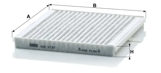 Filter, Innenraumluft unterhalb des Handschuhfaches MANN-FILTER CUK 2137 Bild Filter, Innenraumluft unterhalb des Handschuhfaches MANN-FILTER CUK 2137
