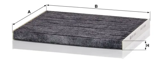 Filter, Innenraumluft hinter dem Handschuhfach MANN-FILTER CUK 2243 Bild Filter, Innenraumluft hinter dem Handschuhfach MANN-FILTER CUK 2243
