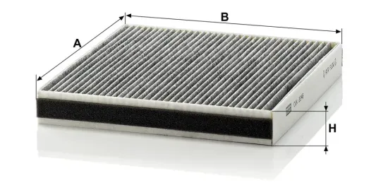 Filter, Innenraumluft hinter dem Handschuhfach MANN-FILTER CUK 2246 Bild Filter, Innenraumluft hinter dem Handschuhfach MANN-FILTER CUK 2246