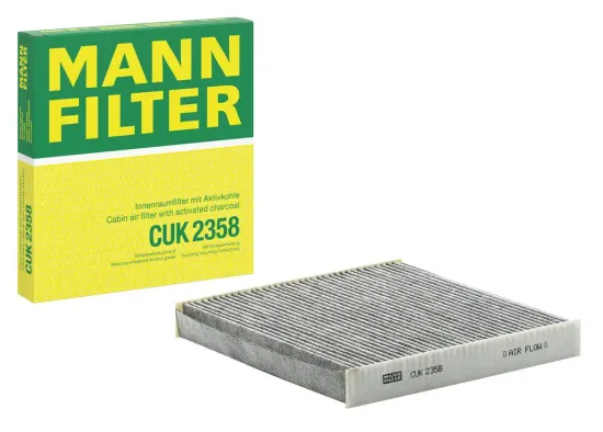 Filter, Innenraumluft hinter dem Handschuhfach MANN-FILTER CUK 2358 Bild Filter, Innenraumluft hinter dem Handschuhfach MANN-FILTER CUK 2358